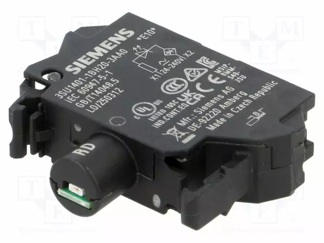 LED MERKKIVALORUNKO - 22MM - 3SU1.5 - VALAISTUS: LED - ETUPUOLI- - Taulukytkimien lisävarusteet - 3SU1401-1BH20-3AA0 - 1