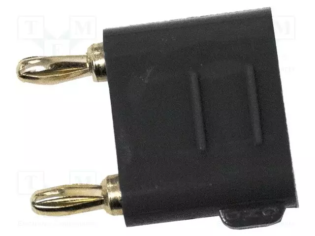 LABORATORY CONNECTOR: 3MM BANANA - STACKABLE SAFETY SHUNT - MUSTA - Laboratorioliittimet - muut - BU-P2035-0 - 1
