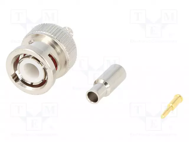 LIITIN: BNC - PISTOKE - UROS - SUORA - 50OHM - PURISTETTAVA - POM - BNC liittimet - B1121E1ND3G550 - 1