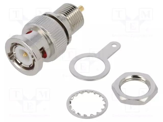 LIITIN: BNC - PISTORASIA - UROS - SUORA - 50OHM - JUOTETTAVA - POM - BNC liittimet - 112420 - 1