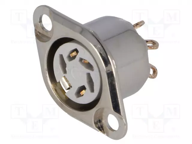 LIITIN: DIN - N LIITINAARAS - PIN: 5 - 240° - JUOTETTAVA - 34V - 2A - DIN liittimet - 630-0510 - 1