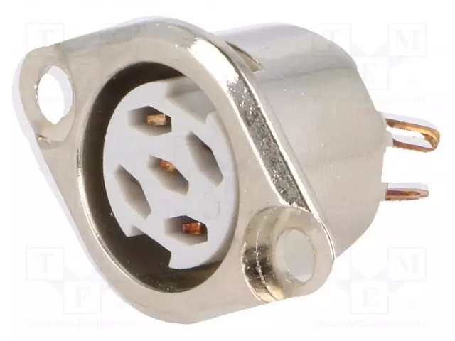 LIITIN: DIN - N LIITINAARAS - PIN: 5 - 360° - JUOTETTAVA - 34V - 2A - DIN liittimet - 630-0520 - 1