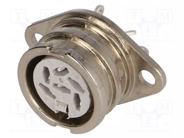 LIITIN: DIN - N LIITINAARAS - PIN: 6 - 240° - JUOTETTAVA - 34V - 2A - DIN liittimet - 593-0600 - 1