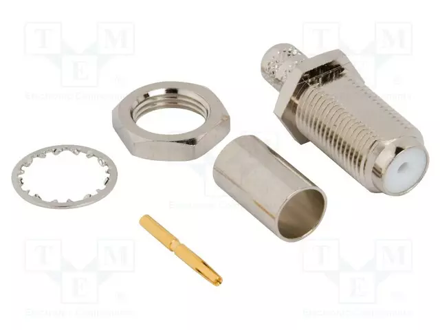 LIITIN: F - N LIITINAARAS - JUOTETTAVA,PURISTUS - SUORA - 75OHM - F liittimet - 222158-10 - 1