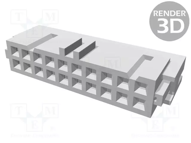 LIITIN: IDC - PISTOKE - NAARAS - PIN: 20 - SUORA - IDC - - 2,54MM - IDC liittimet - 2-215911-0 - 1