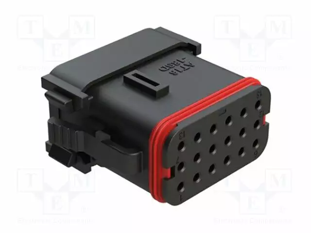 LIITIN: JOHTO-JOHTO - PISTOKE - A - PIN: 18 - IP67 - PURISTUS - MUSTA - Ajoneuvoliittimet - AT1618SDK004-AMP-0 - 1