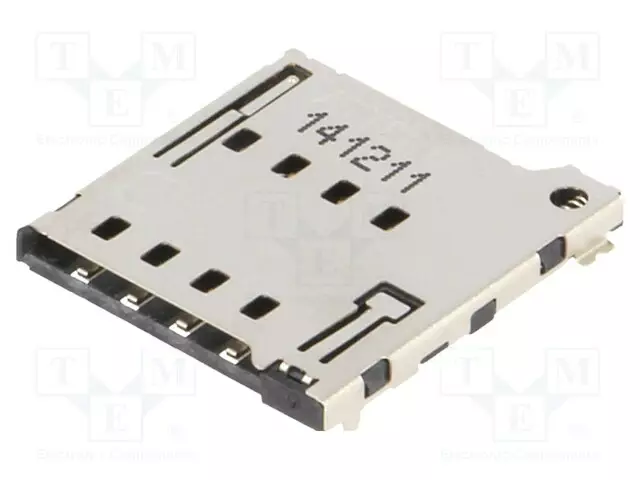 LIITIN: KORTTEJA VARTEN - MICRO SIM - PUSH-PUSH - SMT - PIN: 8 - Korttiliittimet - 115Q-BCA0 - 1