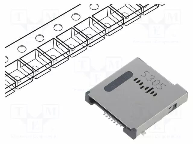 LIITIN: KORTTEJA VARTEN - MICRO SIM,MICROSD,NANO SIM - PUSH-PULL - Korttiliittimet - 115U-B210 - 1