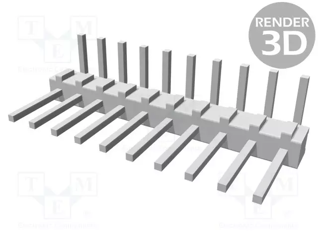 LIITIN: PIN - PIN-LIITIN - UROS - PIN: 10 - THT - AMPMODU MOD II - 2,54MM - Piikkirimaliittimet - 1-826631-0 - 1