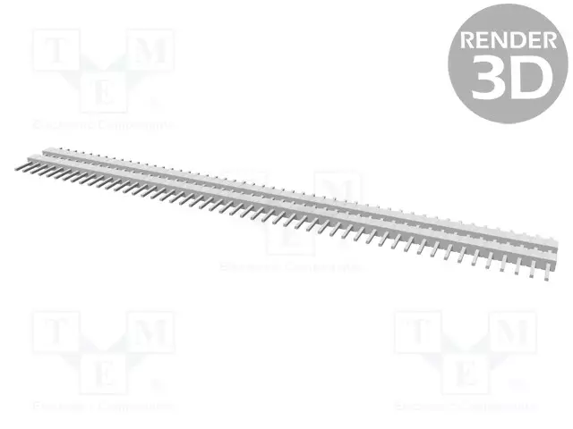 LIITIN: PIN - PIN-LIITIN - UROS - PIN: 50 - THT - SUORA - 2,54MM - 1X50 - Piikkirimaliittimet - 5-966245-0 - 1