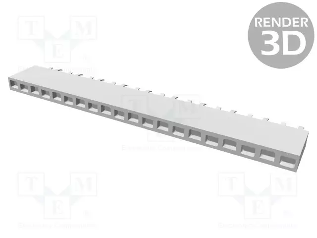 PIIKKIRIMALIITIN - N LIITINAARAS - PIN: 20 - THT - HV-100 - SUORA - 2,54MM - Piikkirimaliittimet - 2-215297-0 - 1