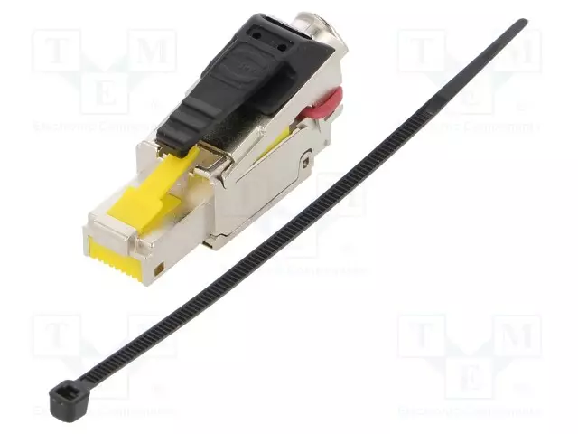 LIITIN: RJ45 - PISTOKE - PIN: 8 - UROS - PRELINK - SUORA - CAT: 6A - M12 liittimet - 20821010010 - 1