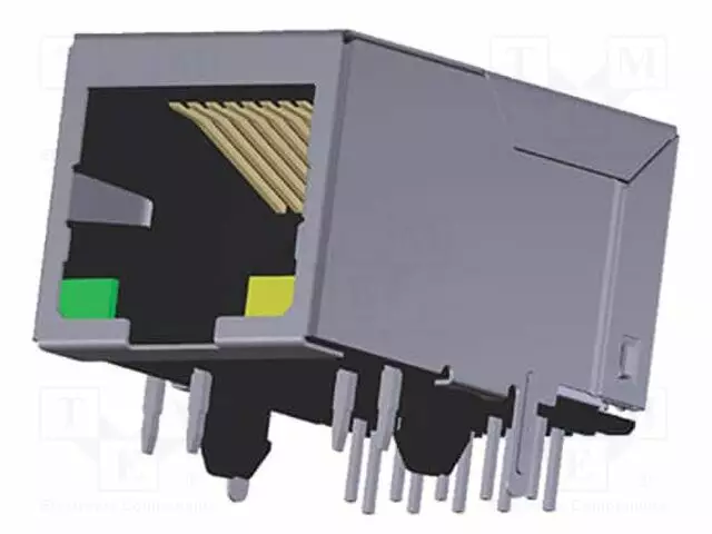 LIITIN: RJ45 - PIN: 8 - KULLATTU - KULMA - NAARAS - PORTTIEN LUKU: 1 - RJ liittimet - ARJM11B1502ABE-0 - 1