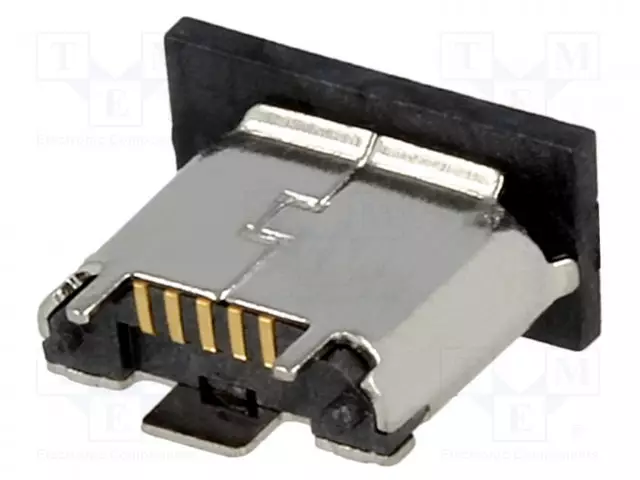 LIITIN: USB B MICRO - PISTORASIA - SMT - PIN: 5 - SUORA - USB 2.0 - USB liittimet - 207F-BA00 - 1