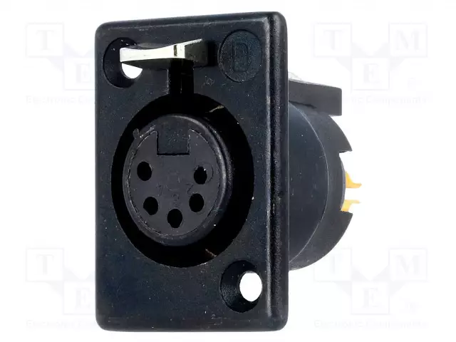 LIITIN: XLR - N LIITINAARAS - 7,5A - 50V - PIN: 5 - SUORA - KULLATTU - XLR liittimet ja tarvikkeet - 714-0500 - 1