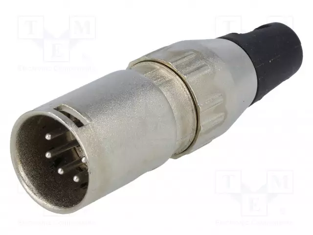LIITIN: XLR - PISTOKE - UROS - 7,5A - 50V - PIN: 5 - SUORA - JOHTOON - 18AWG - XLR liittimet ja tarvikkeet - 701-0500 - 1