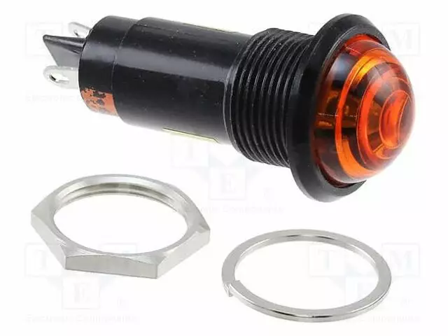 MERKKIVALO: LED - KELTAINEN - JUOTTOON - 500MCD - 30MA - 12VDC - Merkkivalot ja pienoislamput - 6861332133F-DIA-0 - 1