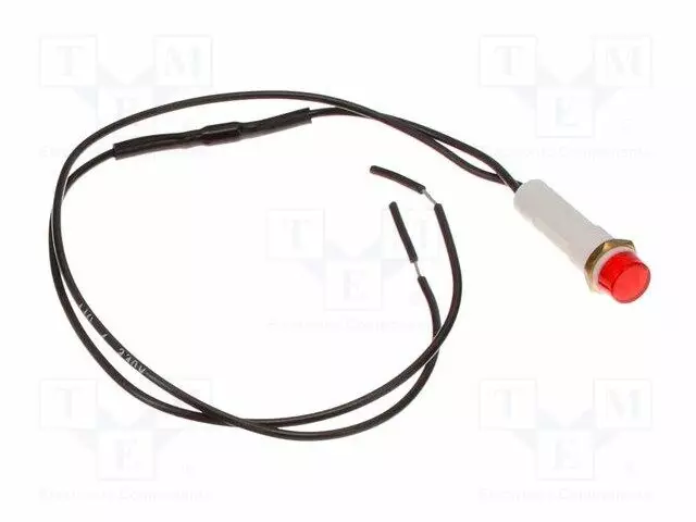 MERKKIVALO: LED - LITTEÄ - PUNAINEN - IP67 - JOHDOT - 20MA - PANEELIASENNETTAVA - Merkkivalot ja pienoislamput - L024500MAA-BUL-0 - 1