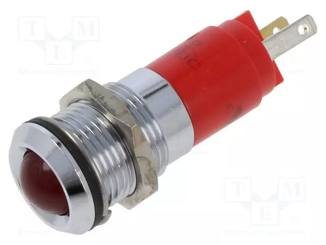 MERKKIVALO: LED - VILKKUVA - PUNAINEN - 3,5÷13VDC - Ø14MM - Merkkivalot ja pienoislamput - 19220050 - 1