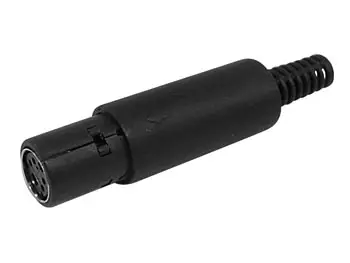 MINI DIN JATKOLIITIN 4-NAP MUSTA - Plugit ja jakit - CA090 - 1