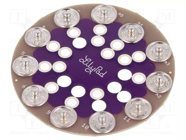 ROBOTIIKKAMODUULI: ADAPTERI - PROTOTYYPPILEVY - LILYPAD - 50MM - Adapterimoduulit - SF-DEV-10940 - 1