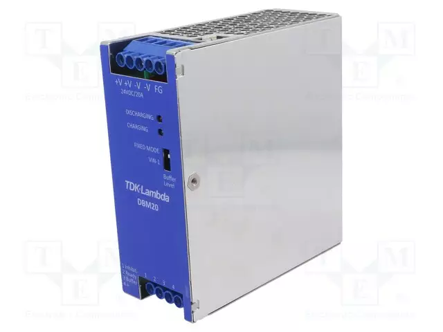 BUFFER MODULE - FOR DIN RAIL - 448W - 22.4VDC - 20A - 23÷30VDC - 90% - DIN-kisko virtalähteet - DBM20 - 1