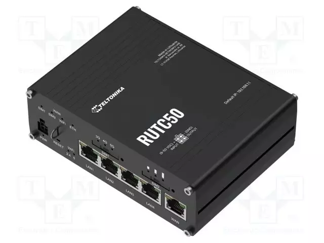 MODUULI: ROUTER - IEEE 802.11B/G/N/AC/AX - DDR3 - DIN-KISKOLLE - GNSS - M2M (GPRS/HSPA/LTE) moduulit - RUTC50 - 1