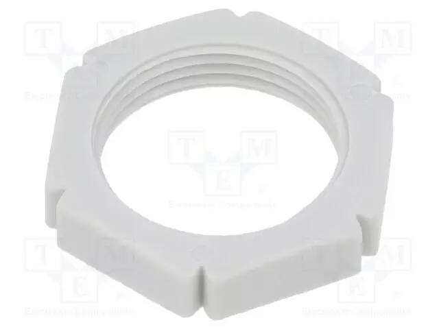 MUTTERI - PG16 - POLYAMIDI - VAALEANHARMAAA - -20÷90°C - Läpivientikappaleiden mutterit - BM3700 - 1