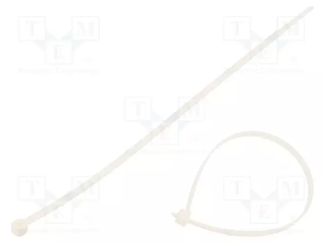 NIPPUSIDE - L: 200MM - W: 3,6MM - VALKOINEN - POLYAMIDI - 180N - UL94V-0 - Nippusiteet - BMB2036V0 - 1