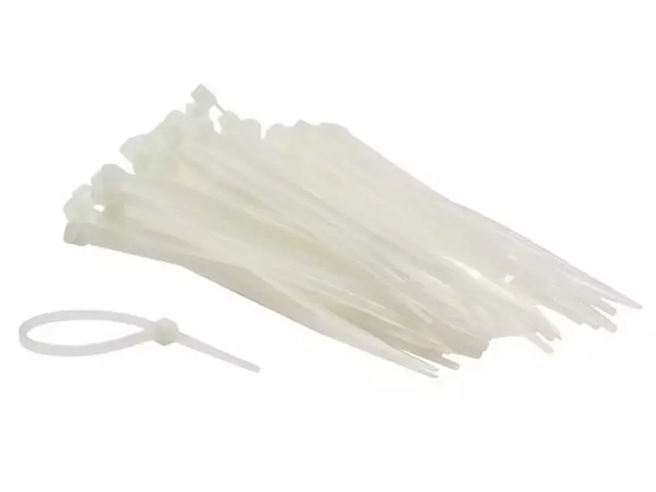 NYLON CABLE TIE SET - 2.5 x 100mm - WHITE (100pcs) - Eristysteipit ja -nauhat - ECTW100 - 1