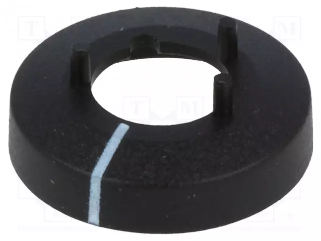 OSOITTIMELLA VARUSTETTU MUTTERIN KANSI - ABS - MUSTA - Ø: 15,5MM - Potentiometrien nupit - A7510010 - 1