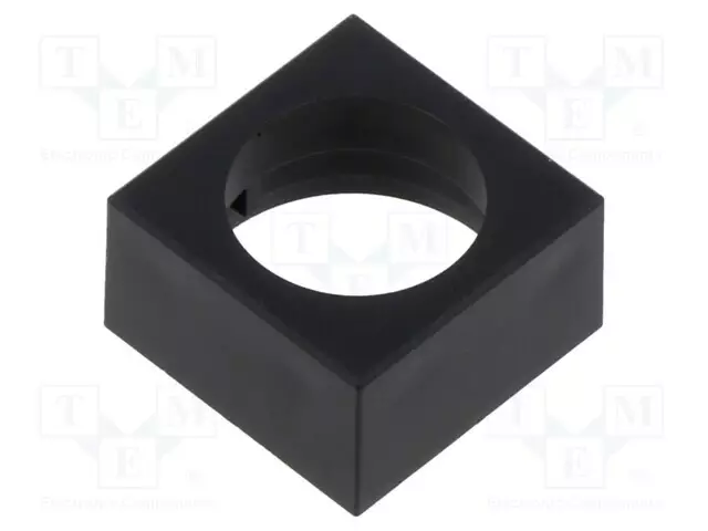 PÄÄLLYSTE - 61 - 15,3X15,3MM - RUNKO: MUSTA - MUOVI - Taulukytkimien lisävarusteet - 61-9220.0 - 1