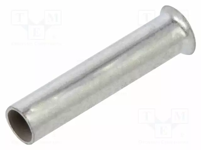 PÄÄTE: PÄÄTEHOLKKI - ERISTÄMÄTÖN - KUPARI - 1,5MM2 - 10MM - TINATTU - Pääteholkit ja jatkoholkit - TA-1.5-10100 - 1