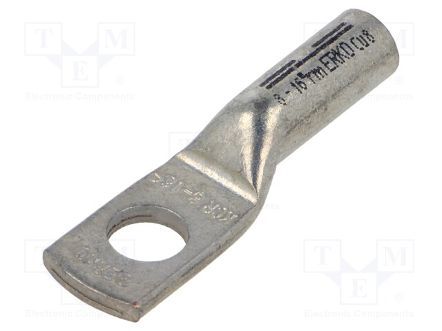 PÄÄTE: PUTKIKAAPELIKENKÄ - M8 - 16MM2 - PURISTETTAVA - TINATTU - Eristämättömät liittimet - KCR-8-1650 - 1