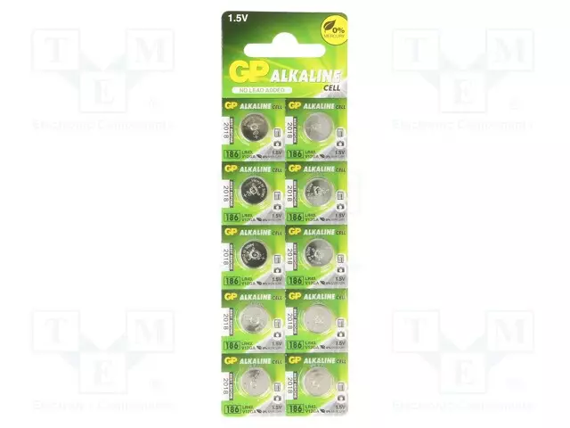 PARISTO: ALKALIPARISTO - LR43,NAPPIPARISTO,R1142 - 1,5V - 10KPL - Alkaliparistot - BAT-AG12GP-B10 - 1