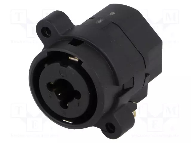 LIITIN: JACK 6,3MM + XLR - N LIITINAARAS - 90° KULMA - THT - Plugit ja jakit - FC2410 - 1