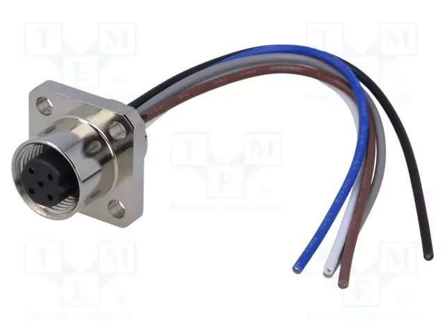 LIITIN: M12 - N LIITINAARAS - PIN: 5 - SUORA - B-KOODI-PROFIBUS - M12 liittimet - SM12-S90C-B5F2A010 - 1