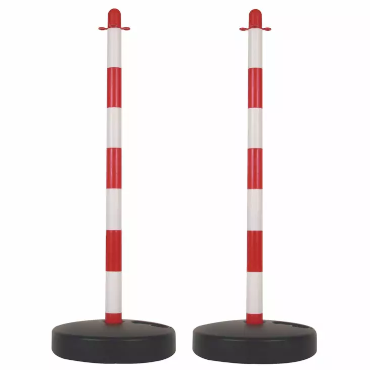 PLASTIC POST WITH FILLABLE BASE, FOR SECURITY CHAIN - 2pcs - Turvakyltit ja varoitustarrat - SCP90 - 1