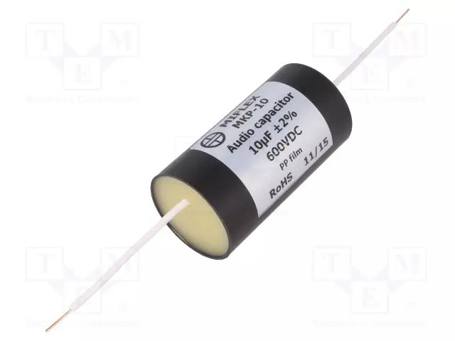 POLYPROPYLEENIKONDENSAATTORI - 10UF - 600VDC - ±2% - Ø35X65MM - THT - Kondensaattorit MKP - MKP10-10U600 - 1