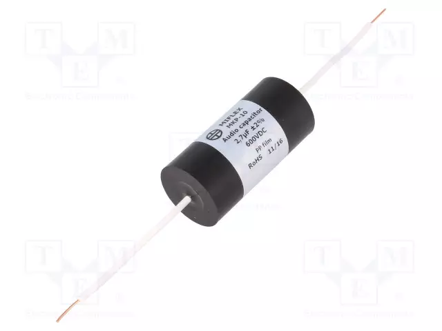 POLYPROPYLEENIKONDENSAATTORI - 2,7UF - 600VDC - ±2% - Ø25X51MM - Kondensaattorit MKP - MKP10-2.7U600 - 1