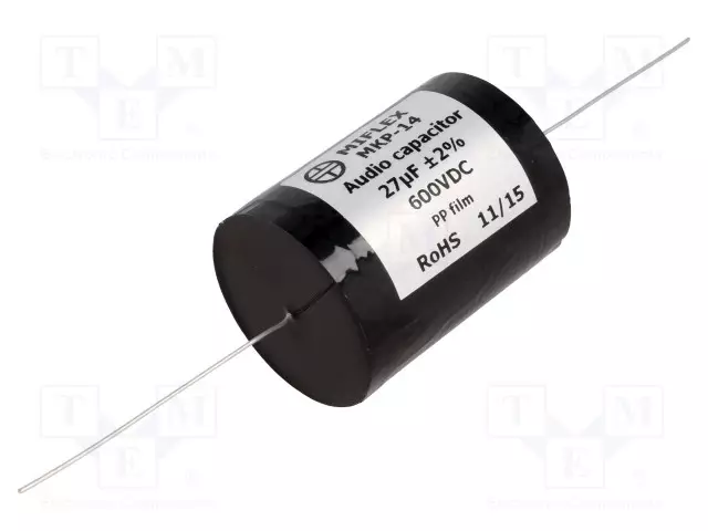 POLYPROPYLEENIKONDENSAATTORI - 27UF - 600VDC - ±2% - Ø39X87MM - THT - Kondensaattorit MKP - MKP14-27U600 - 1