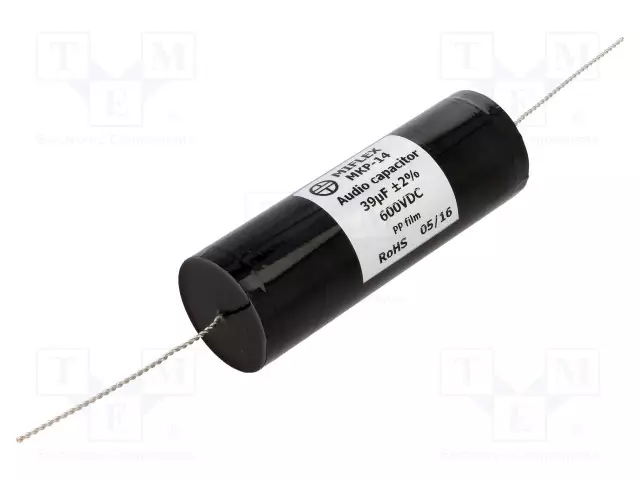 POLYPROPYLEENIKONDENSAATTORI - 39UF - 600VDC - ±2% - Ø39,3X112MM - Kondensaattorit MKP - MKP14-39U600 - 1