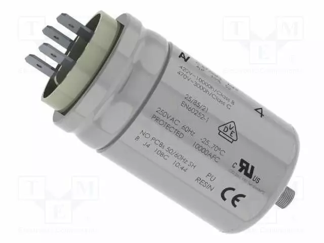 POLYPROPYLEENIKONDENSAATTORI - 110UF - 470VAC - RASTERI: 13,4MM - Moottorikondensaattorit - 870CG36110AA-YAG-0 - 1