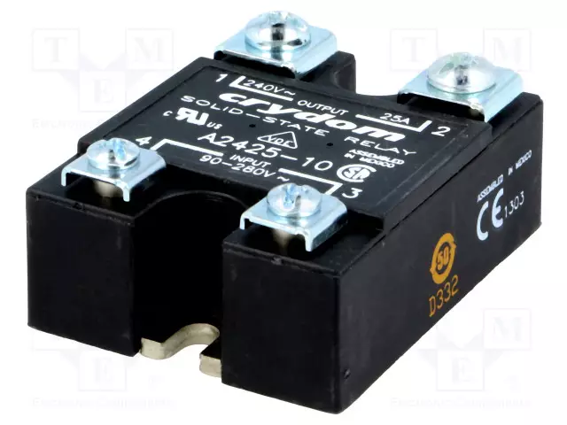 RELE: PUOLIJOHDE - 90÷280VAC - 25A - 24÷280VAC - 1-VAIHEINEN - Puolijohdereleet - A2425-10 - 1