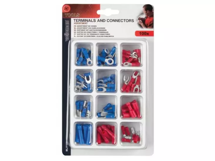 PURISTUSLIITINLAJITELMA 100kpl - DC liittimet - BLF100 - 1