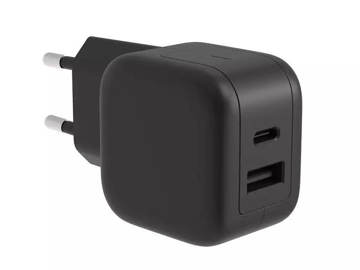 Quick USB charger with GaN Fast Technology - 2 outputs - USB-A & USB-C - 30W - Hakkuriteholähteet - PSS6EUSB50 - 1