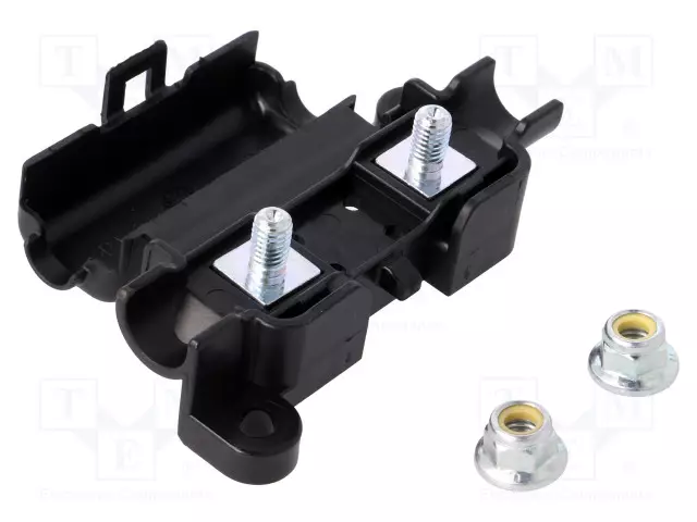 RASIA - 40MM - 125A - RUUVATTU,PAINETTAVA - LÄHDÖT: M5 RUUVIT - NAVAT: 1 - Sulakepitimet - 0300360 - 1