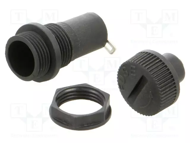 RASIA - 5X20MM - 10A - 250VAC - PANEELIASENNETTAVA - TERMOPLASTINEN - IP40 - Sulakepitimet - 601100 - 1