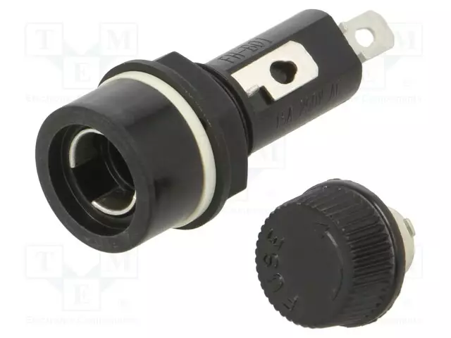 RASIA - 6,3X32MM - 15A - 250VAC - PANEELIASENNETTAVA - TERMOPLASTINEN - IP40 - Sulakepitimet - 602400 - 1