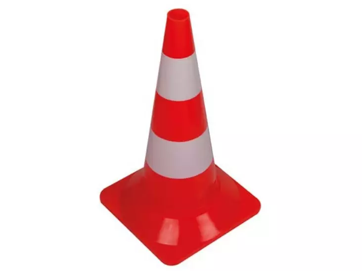 RED/WHITE TRAFFIC CONE 50cm - Turvakyltit ja varoitustarrat - 1190-50 - 1